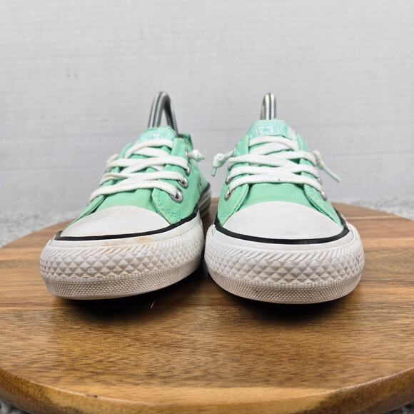 Converse Womens 7 CTAS Chuck All Star Shoreline Ox Green Glow Casual Sneaker - Picture 4 of 12